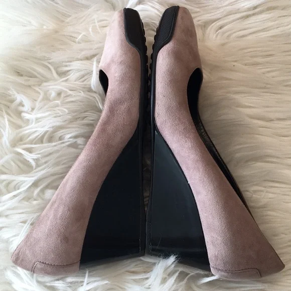 Tod’s Taupe Suede “Wedge Décolleté” Heel